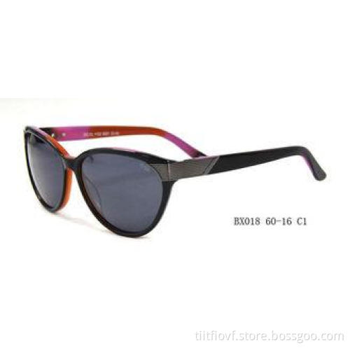 Cat Eye Coloured Frame Acetate Sunglasses With Polarized Le